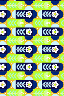 几何花卉图案背景纹理