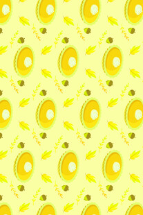 黄色柠檬图案背景设计