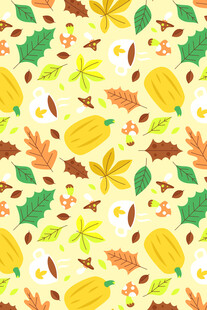 秋季树叶图案背景