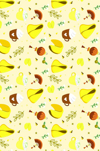 香蕉柠檬水果图案背景