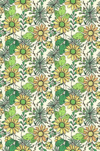 多彩花卉几何图案纹理