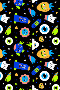 万圣节卡通图案背景