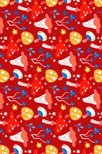 红色节日图案无缝背景