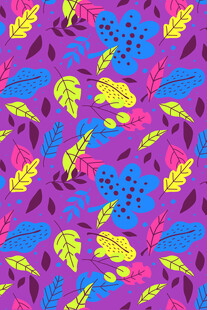 多彩花卉图案纹理背景