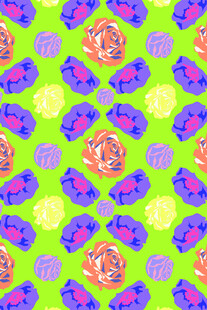 多彩花卉图案背景纹理