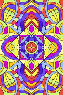 绚丽多彩几何抽象图案