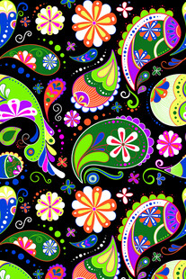 多彩佩斯利花纹图案设计