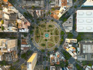 城市中心景观鸟瞰图