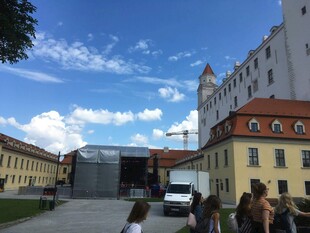  洲小镇街景建筑风光