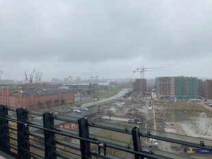 城市建设工地俯瞰景象