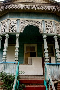 复古雕花门廊建筑景观