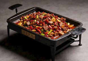 美味食材满溢的电烤盘