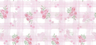 粉色花卉格子图案背景