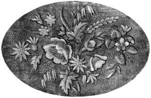 复古花卉浮雕图案