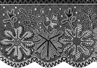 精致黑白蕾丝花边图案