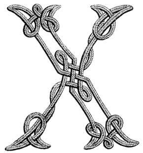 凯尔特风格交织字母X