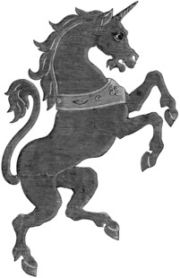 复古风格独角兽图案