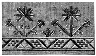 传统民族风几何花卉图案