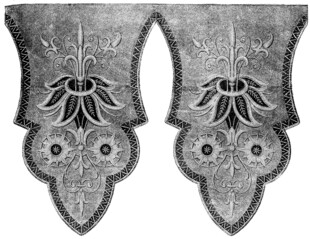 古典精美刺绣布贴装饰图案