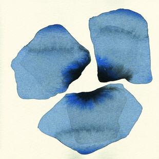 蓝色水彩多边形艺术图案