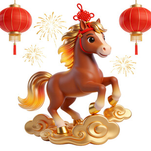 马年祥瑞金马贺岁迎新春