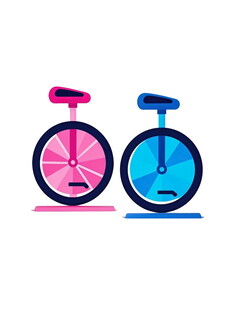 双轮独轮车图标设计