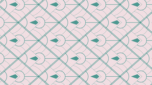 几何线条绿植图案背景