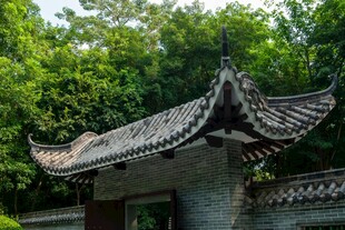 中式古亭 隐于葱郁绿意间