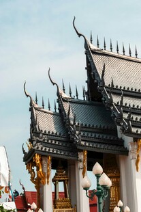 泰国传统建筑屋顶特写