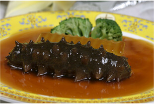 鲍汁海参摆盘中餐美味