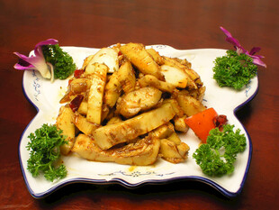 香酥炸豆腐摆盘精致