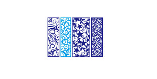 蓝白花纹图案装饰素材