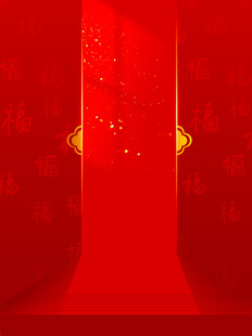 红色奢华大门场景