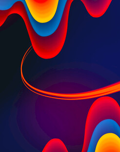 炫彩流动曲线艺术图案