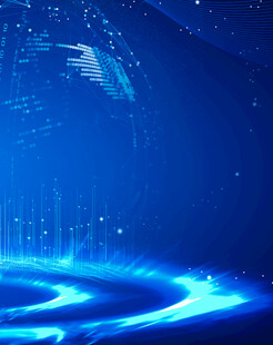 蓝色科技风抽象光影背景