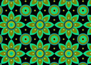 绿色花卉图案背景纹理