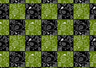 绿黑格子图案背景纹理