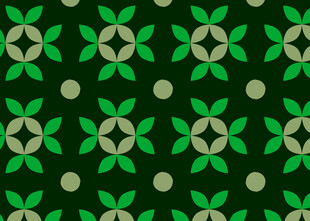 绿色几何花卉图案背景
