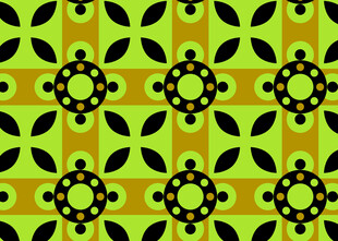 几何花卉图案背景