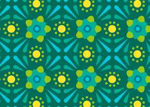 蓝绿黄几何图案装饰背景