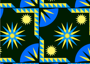 几何图案拼接装饰画