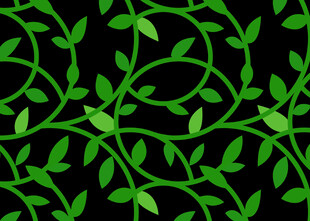 绿色藤蔓植物无缝图案