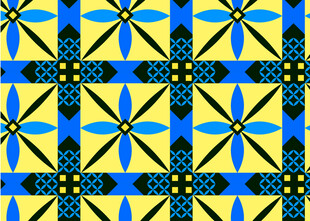 蓝黄几何图案装饰纹理