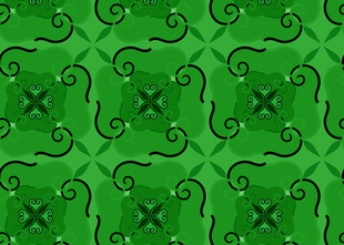 绿色几何花纹无缝图案