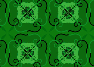 绿色几何图案无缝背景