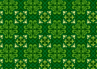 绿色几何花纹无缝背景图