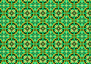 绿色几何图案无缝背景