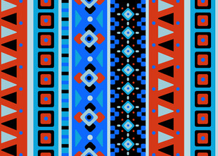 几何图案民族风彩色条纹