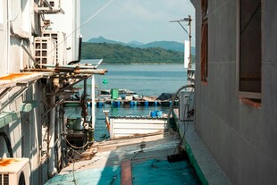 海边码头船只停泊景象