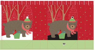 圣诞小熊装饰节日场景